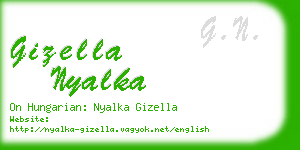 gizella nyalka business card